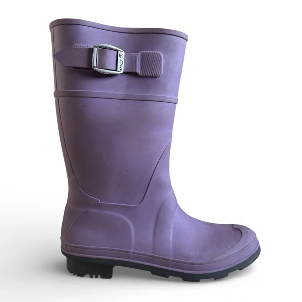 Kamik Kids Waterproof Rubber Rain Boots Buckle Winter Outdoor Purple Size 4